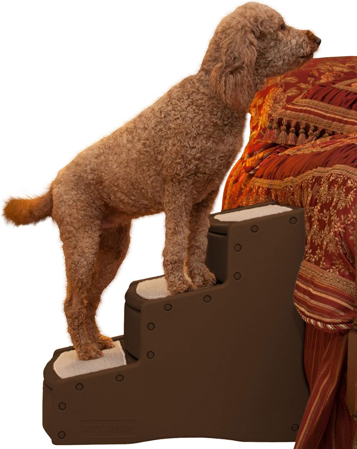 Pet Gear Easy Step III Extra Wide Pet Stairs, 3 Step for Dogs/Cats up to 200 pounds, Removable/Washable Carpet