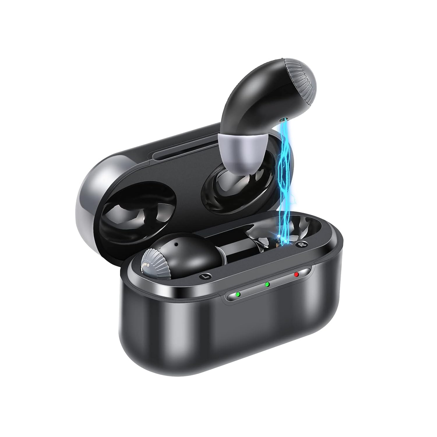 A Pair of Rechargeable Invisible Hearing Amplifier Device In-Ear Sound Amplifier Enhancer Mini Invisible Personal Sound Amplify Product in Ear Canal