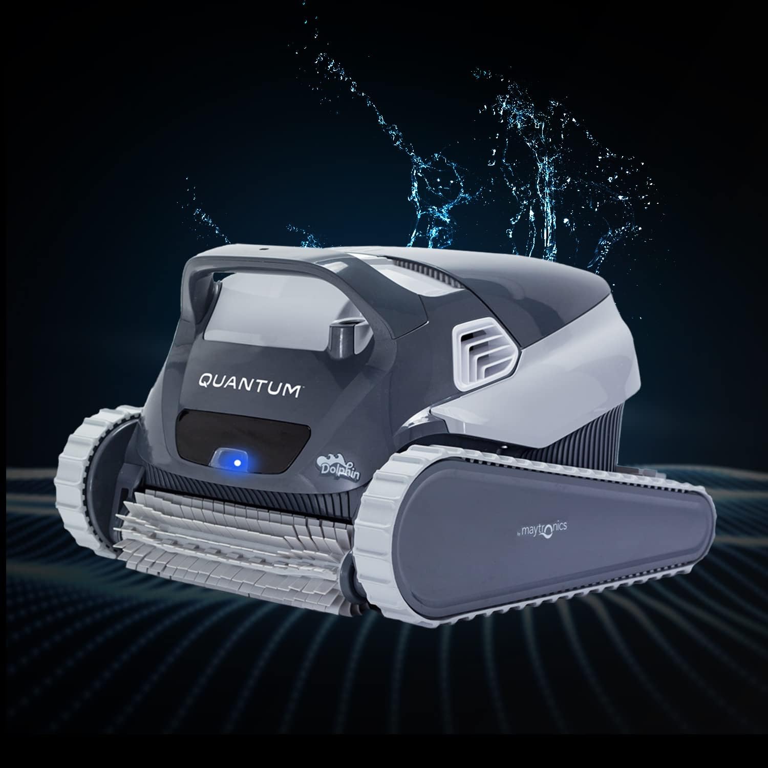 Dolphin Quantum Robotic Pool Cleaner (2024 Model) — Oversized Ultra-Fine and Standard Filter Bin, Weekly Timer, Anti-Tangle Swivel