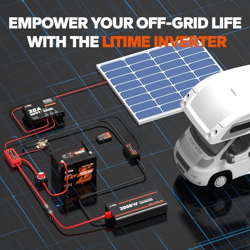 LiTime 24V 3000W All-in-One Solar Inverter Charger | 60A MPPT Solar Controller | Pure Sine Wave Output | Uninterrupted Power Supply | RS485