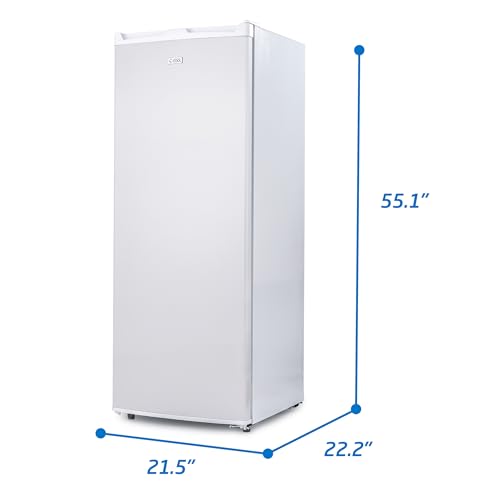 Commercial Cool Upright Freezer, Stand Up Freezer 6 Cu Ft with Reversible Door, Black