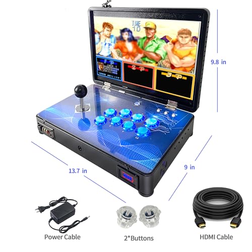Pandora Arcade Portable Retro Video Game Player Built-in 20000+ Classic Games 14 inch LED Integrated Recreation Arcade Emulator Console Compatible