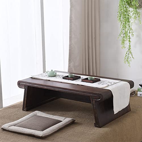 Retro Low Table Coffee Table Japanese Tatami Table Living Room Zen Tea Table Coffee Table Suitable for Bay Window (Size : 60x40x30cm)