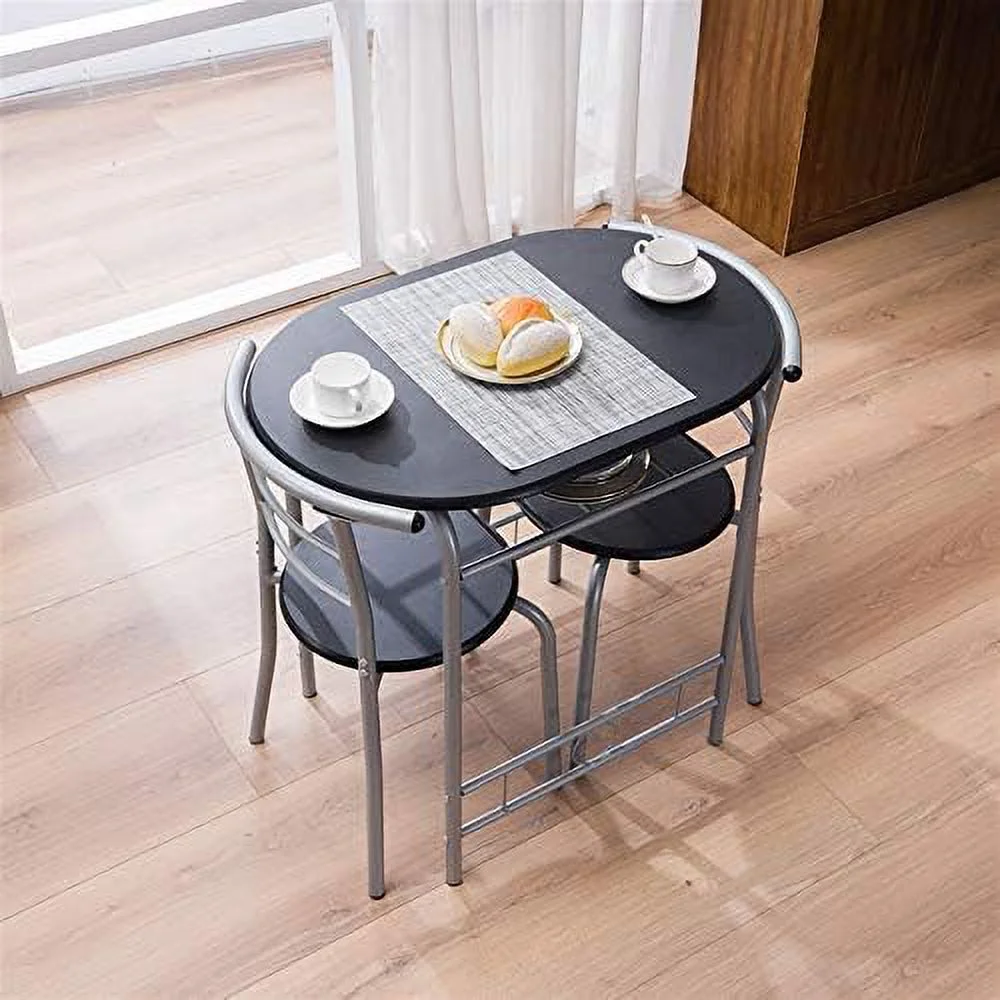 KHBIULIFE 3-Piece Kitchen Table  Dining Room Table Set  Small Kitchen Table Set for 2  32" x 21" x 30"  Light Brown