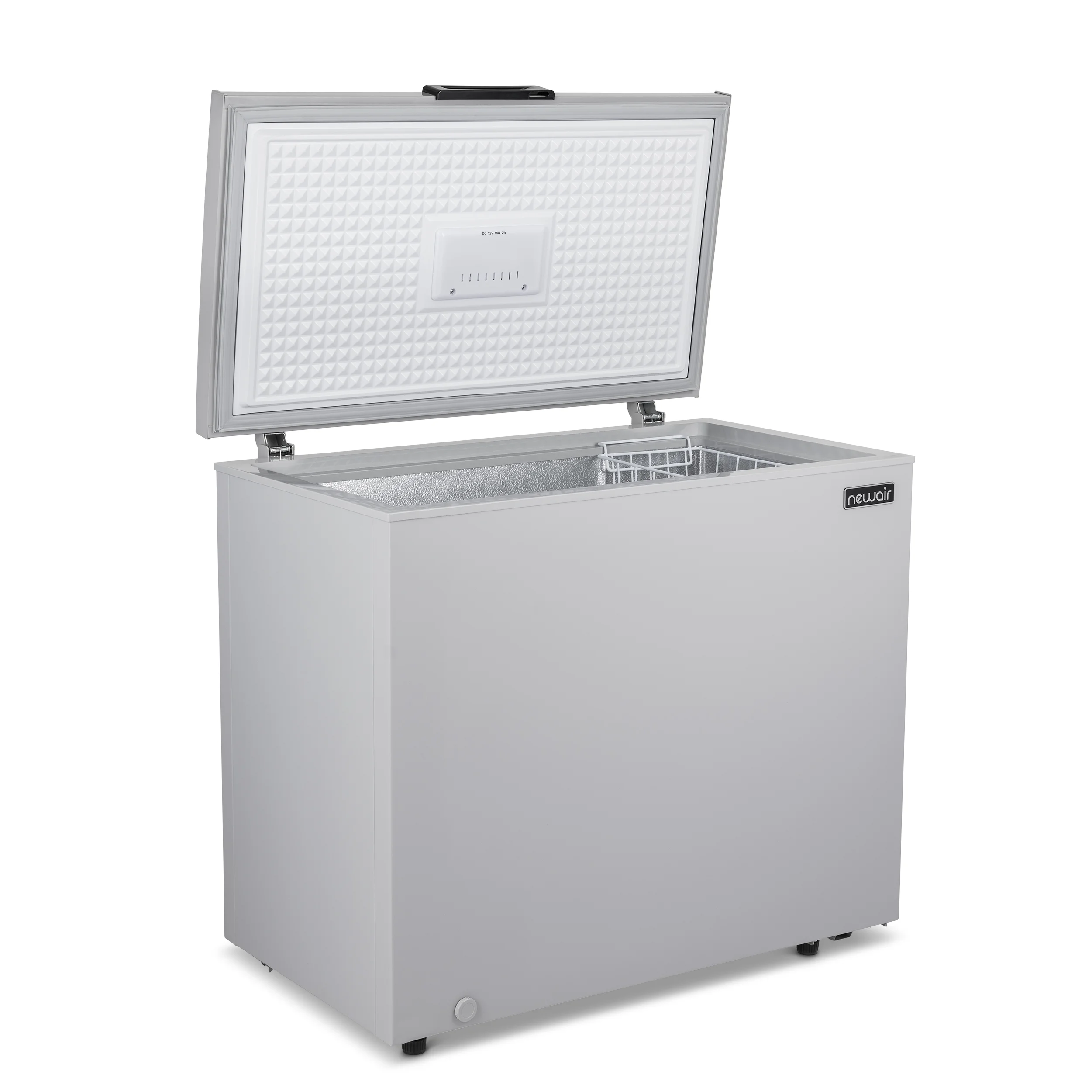 NewAir 6.7 Cu. Ft. Compact Chest Freezer in Cool Gray, Temperature Control, Fast Freeze Mode, Door Alarm, Wire Basket, Self-Diagnose Program