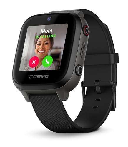JrTrack 4 Kids Smart Watch by Cosmo | Phone Watch & GPS Tracker | Enhanced Parental Controls | Call, Text, Activity