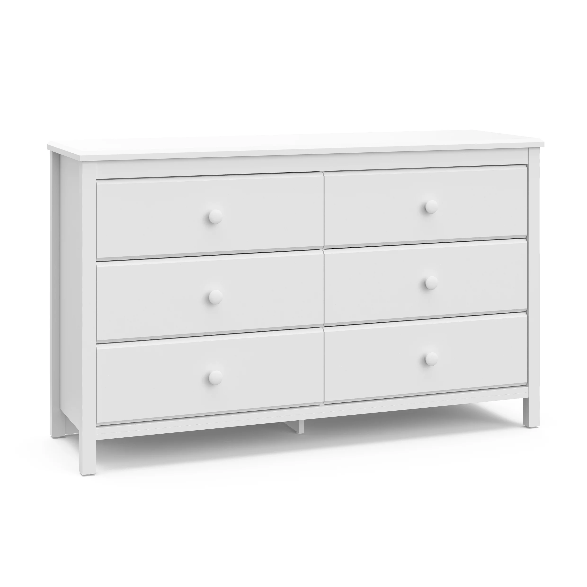 Storkcraft Alpine 6 Drawer Kids Double Dresser, White