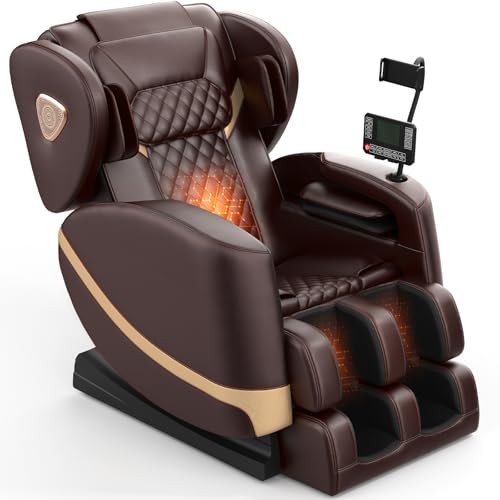 2025 Massage Chair Full Body, Zero Gravity Massage Chair with 10 Fix Rollers, Heating, Foot Massage, Auto Modes, Bluetooth Speaker