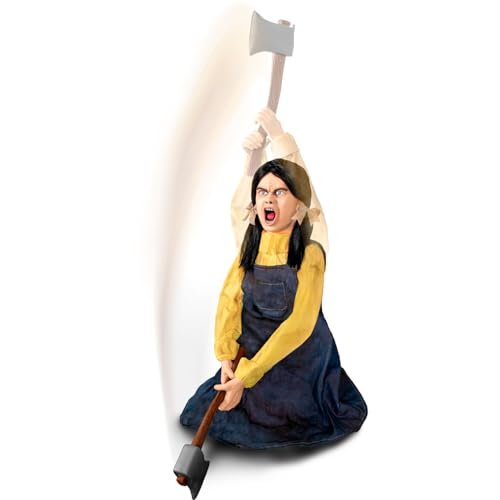 Haunted Hill Farm 5.9 ft. Animatronic Lurching Woman by Tekky, Halloween Animatronic, Scary Indoor House Prop & Decoration
