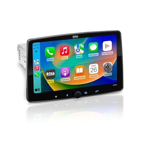BOSS Audio Systems BVCP9700A-FL Single DIN Car Stereo Wireless Apple CarPlay, Android Auto, 7 Inch Touchscreen, Bluetooth, AM/FM Radio Receiver