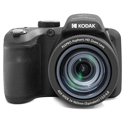 KODAK PIXPRO AZ405-BK 20MP Digital Camera 40X Optical Zoom 24mm Wide Angle Lens Optical Image Stabilization 1080P Full HD Video 3" LCD Vlogging