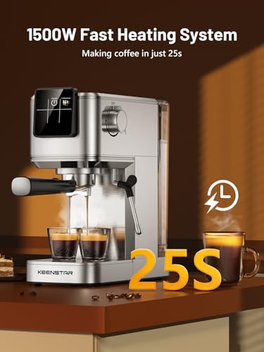 20Bar Espresso Machine with Rapid Cold Brew, Hot & Iced Coffee Machine, Espresso Maker with Milk Frother Steam Wand