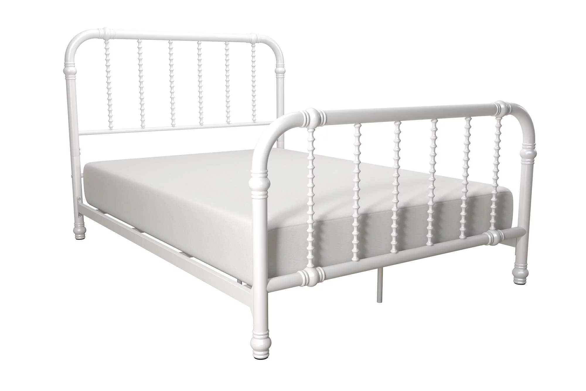 DHP Jenny Lind Metal Bed, Full, White