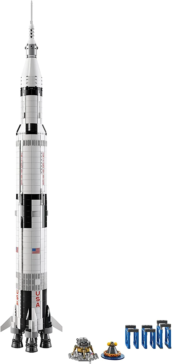 LEGO Ideas NASA Apollo Saturn V 92176 Outer Space Model Rocket for Kids and Adults, Science Building Kit (1969 Pieces)