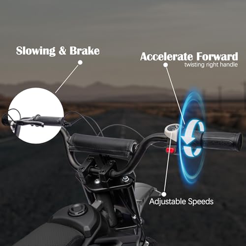 24V Kids Electric Dirt Bike 250W Motor Off-Road Motorcycle, 13.6MPH Fast Speed Powerful Motorcycle for Kids