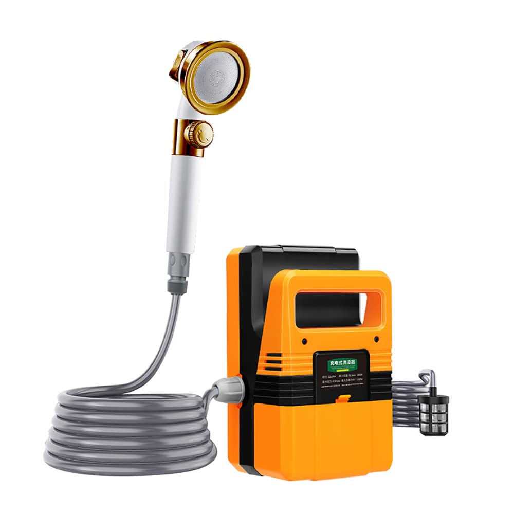 High Pressure Camping Shower 180W Electric Camping Shower Pump Portable High Pressure Water Pumps Cleaning Kit for Camping Shower Water Flowers Car