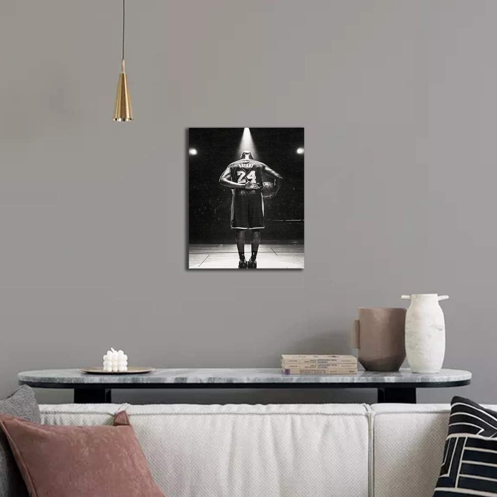 JUSTBR Canvas Wall Art Basketball Players Pictures Painting Sports Posters Artwork Home Decor for Basketball Fan Memorabilia Gifts Living Room