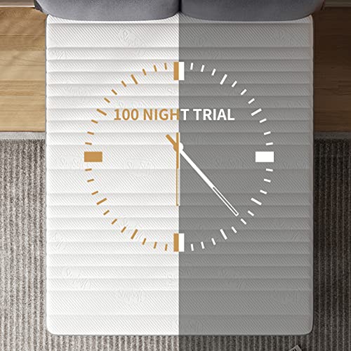 Full Mattress, 12 Inch Full Size Mattress with Cooling-Gel Memory Foam &Pocket Spring Hybrid, CertiPUR-US Certified, Medium Firm