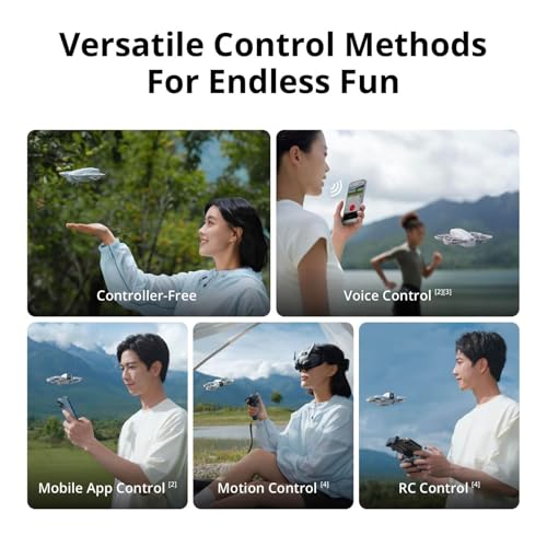 DJI Neo, Mini Drone with 4K UHD Camera for Adults, 135g Self Flying Drone that Follows You, Palm Takeoff, Subject Tracking, QuickShots