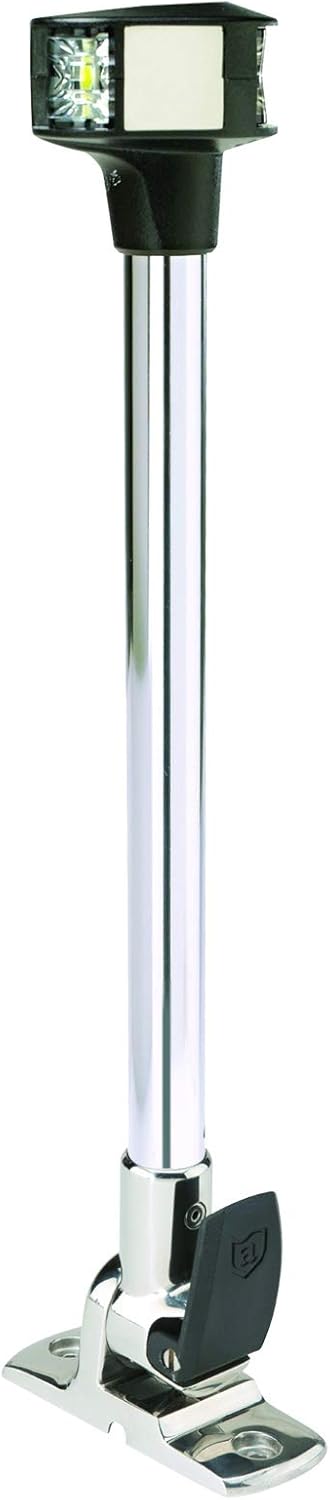 attwood 7812-S-7 Lightarmor Folding 12-Inch LED 3 Nautical Mile Masthead/Anchor Light, Silver