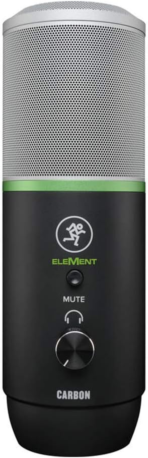 Mackie Element Series Carbon Premium USB Condenser Microphone Bundle CR3-X Multimedia Monitors (Pair), Polsen Headphone