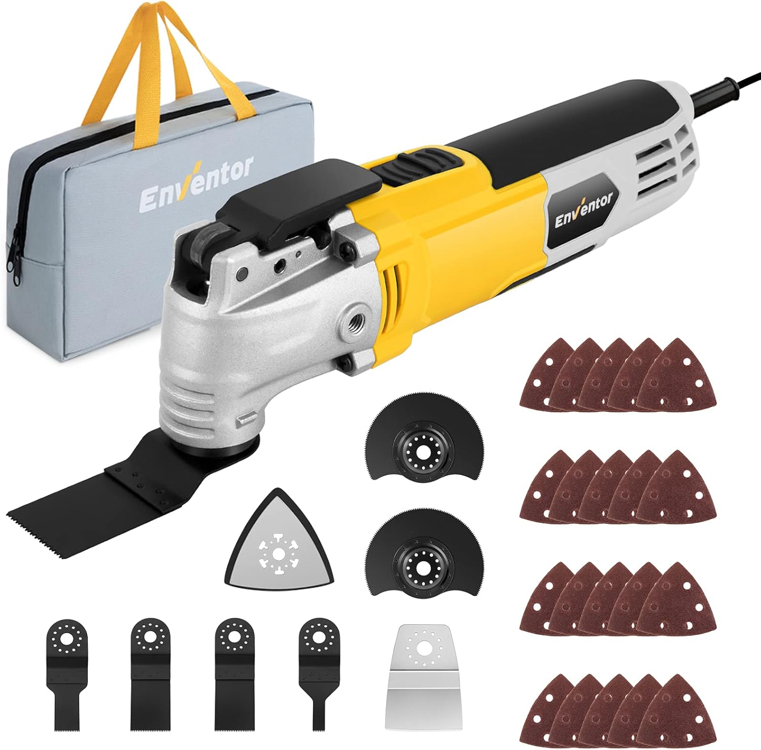 Oscillating Tool, ENVENTOR 2.5-Amp Oscillating Multitool With 6 Variable Speeds & 3&deg