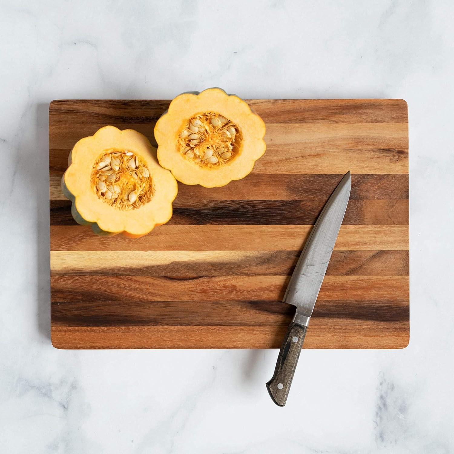 Villa Acacia Extra Large Wood Cutting Board 24 x 18 Inch, 1.5 Inches Thick, Reversible Wooden Kitchen Block