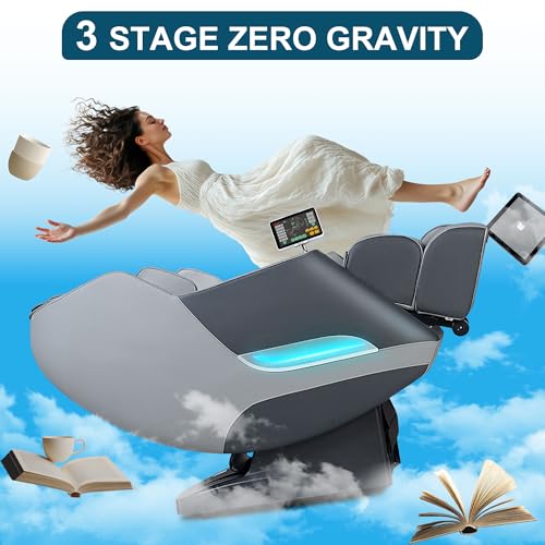Massage Chair, 3D Massage Chair Full Body, Zero Gravity Shiatsu Recliner W/Heating, SL Track, Wireless Charger, Bluetooth Speaker, Foot Rollers