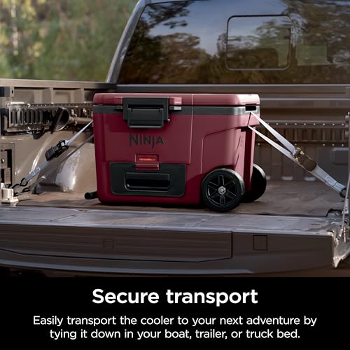 Ninja FrostVault 45qt Wheeled Cooler with Dry Zone, Integrated Fridge-Temp Dry Storage Drawer, Premium Heavy-Duty Insulated Cooler