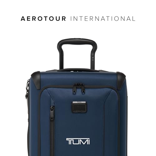 TUMI - Aerotour 4 Wheel Expandable Luggage - Men's and Women's Business and Leisure Travel Suitcase - 21.75" International Expandable Carry-On, Black