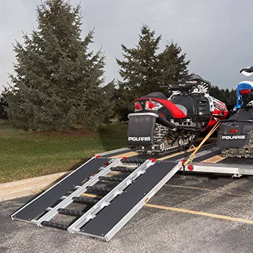 Black Ice 60x22 x 54x22 Snowmobile Loading Ramp with Stud Protectors