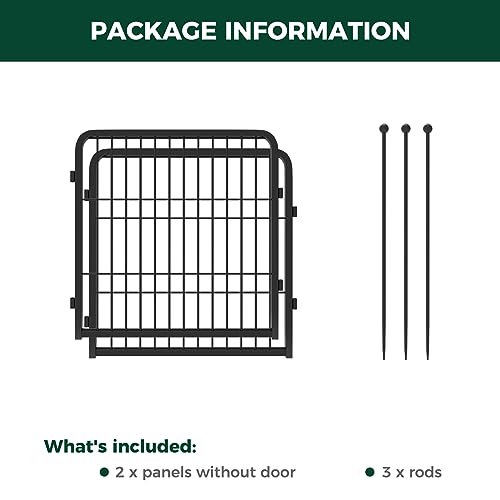 FXW Rollick Dog Playpen for Yard, RV Camping, 32 inch 16 Panels for Small and Medium Dogs│Patented