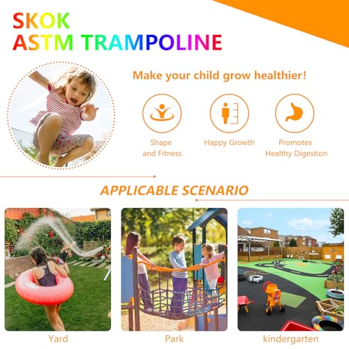 SKOK Trampoline 8FT 10FT 12FT 14FT 15FT Trampolines with Enclosure Net