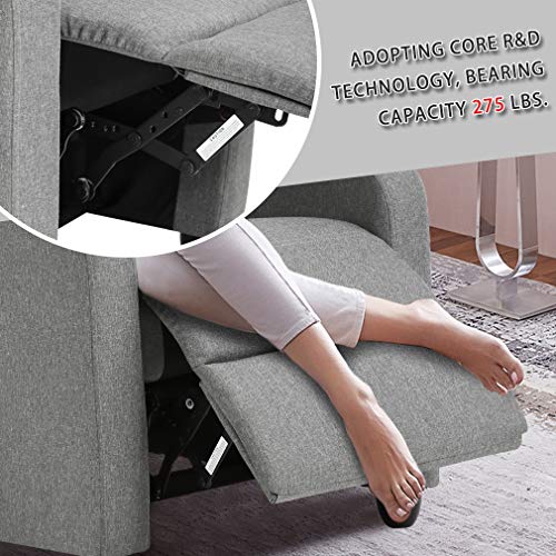 BestMassage | Recliner Chair | with 2 Point Massage Function | Black | with Lumbar Support, Adjustable Push Back, Wide Armrests
