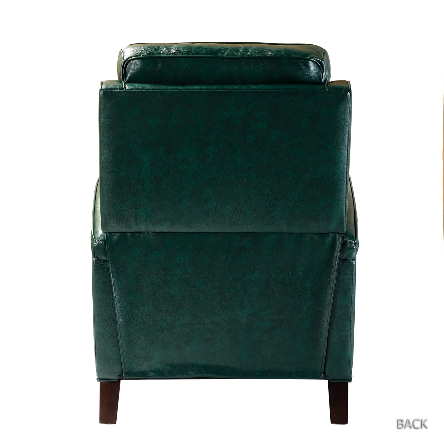 14 Karat Home Mariana Upholstered Genuine Leather Cigar Recliner with Tufted Back Set of 2 in Green