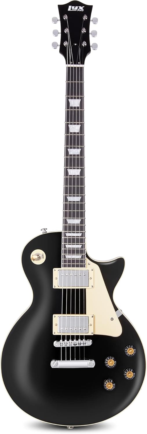 LyxPro 39” SB Series Electric Guitar, Les Paul-Style Kit for Beginner, Intermediate & Pro Players Solid Body Guitar, Bonus 2-Pack of Picks