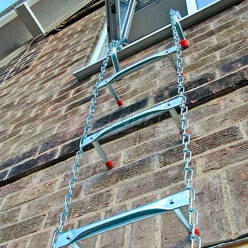Saf-Escape - 3 Story 25 Foot Portable Fire Escape Ladder 14x22 Thick Wall - Tangle 1625