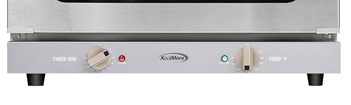 KoolMore 32 in. Commercial Countertop Convection Oven, Holds Full Size Pans, 4 Racks and 3500W of Power, 240V in Stainless-Steel