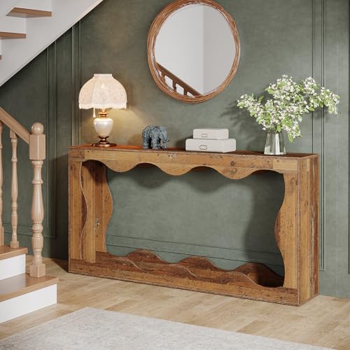 Tribesigns 63 Inches Farmhouse Console Table with Storage, Couch Table Behind Sofa, Long Entryway Sofa Station, Narrow Console Stand