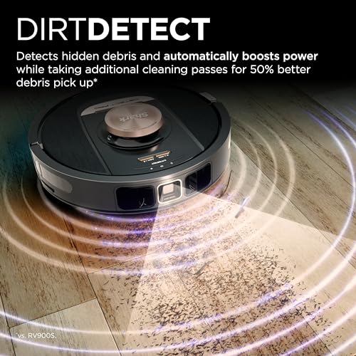 Shark RV2820AE Detect Pro Self-Empty Robot Vacuum with Bagless, 60-day Capacity HEPA Base, 3 Detect & React Technologies
