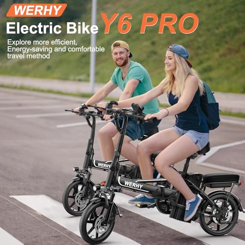 WERHY Electric Bike for Adults, 500W Motor, 22 MPH Max Speed Folding Ebike, 499.2/748.8Wh Battery, 14" Electric Bicycles