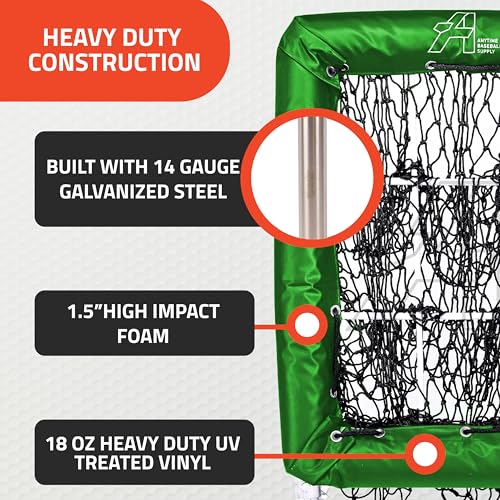 Anytime Baseball Pitching Net with Strike Zone | The No Hitter Net 9 Hole Net | Strike Zone Target for Baseball & Softball Training