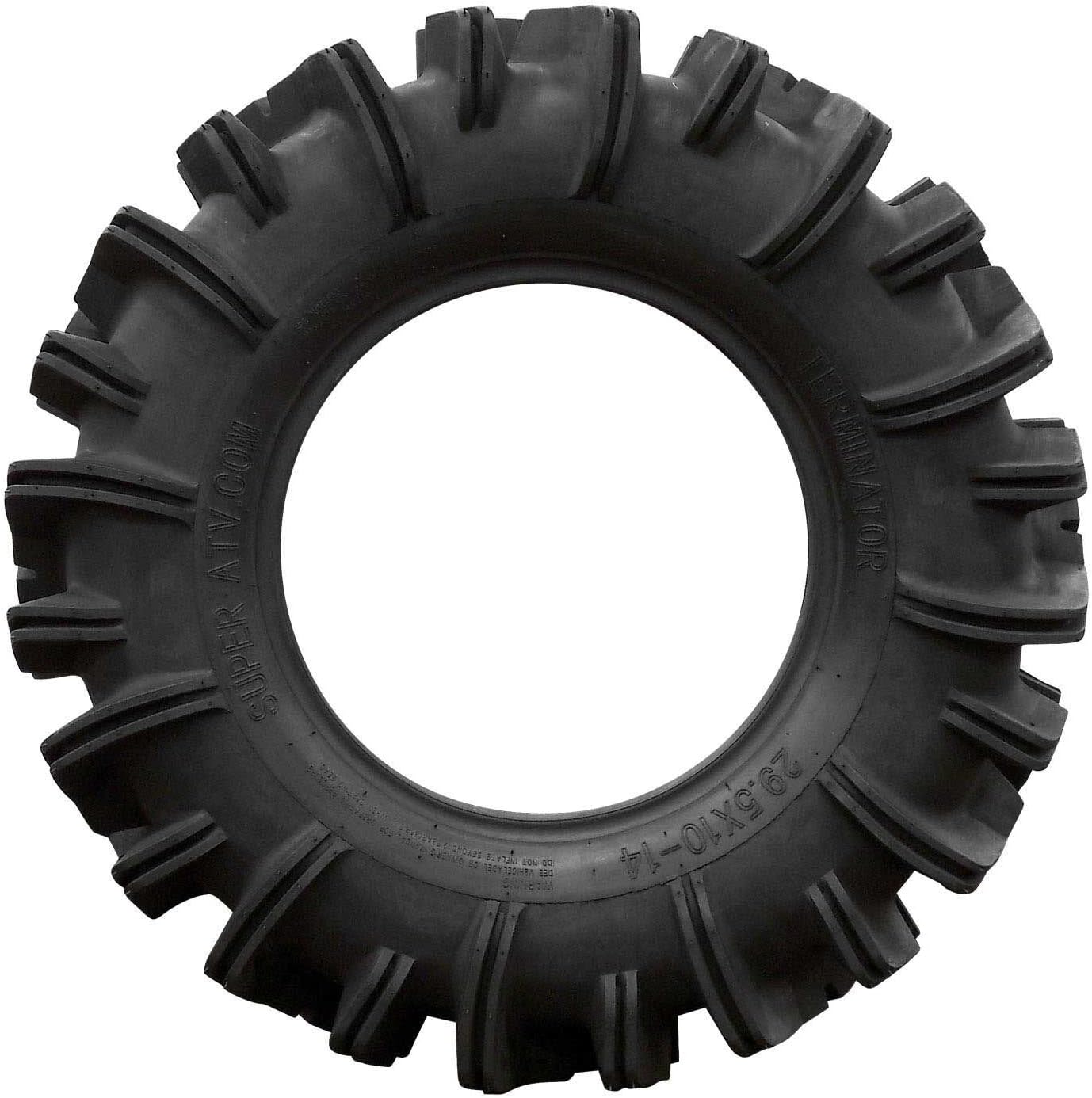 SuperATV Terminator Mud Tire - RZR, X3, General, Maverick, Ranger, Rock & All Terrain UTV - (29.5x10-14)
