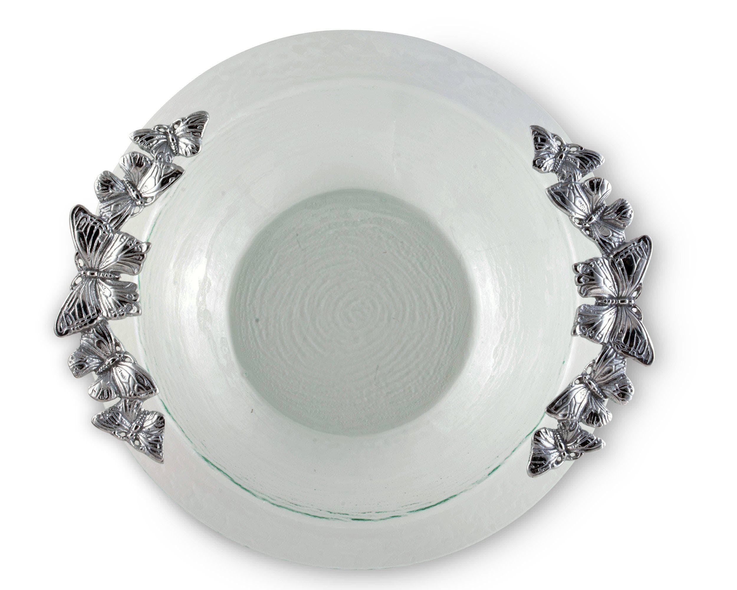 Arthur Court Designs Butterfly Glass Salad Bowl