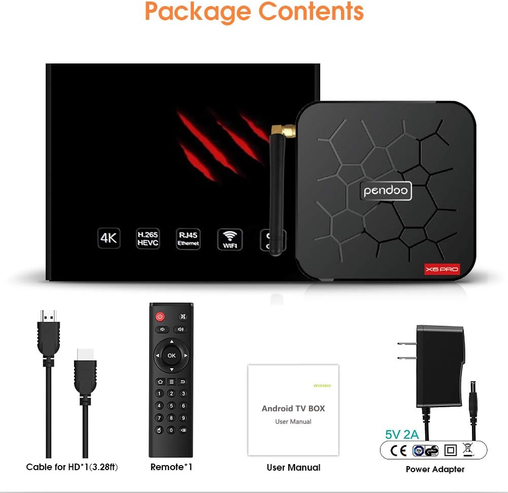 Android TV Box, X6 PRO Android TV Box 4GB RAM 32GB ROM Allwinner H6 Quad-Core 64Bits
