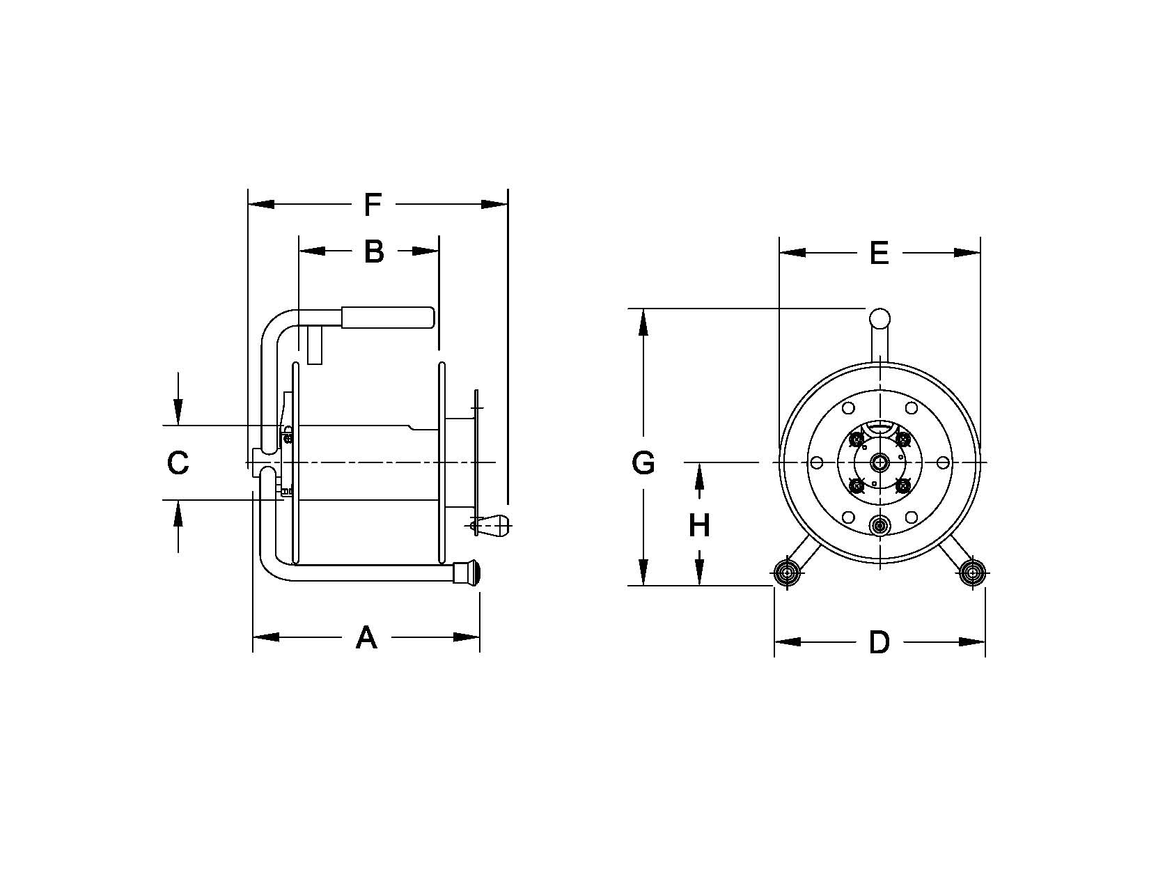 Hannay Reels Model AVC 16-10-11-DE AVC Audio Video Cable Reel 13-17