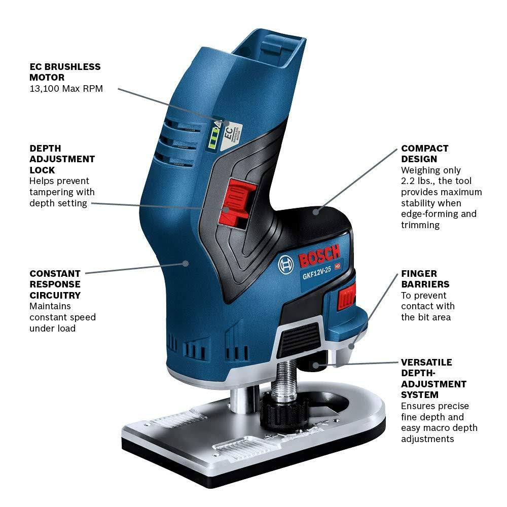 Bosch GKF12V-25N 12V Max EC Brushless Palm Edge Router (Bare Tool)