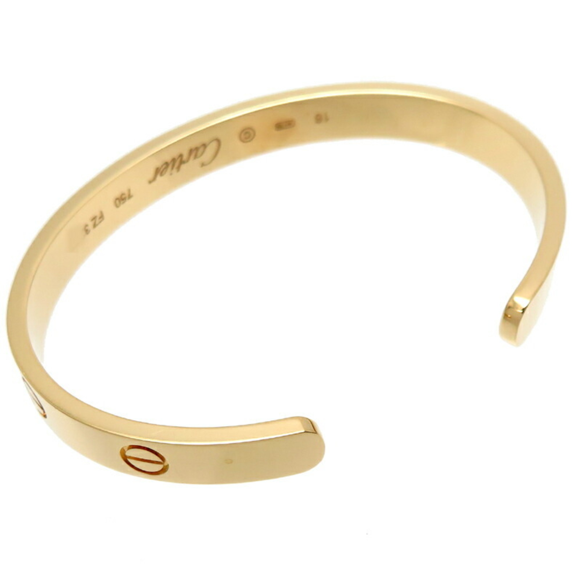 Pre-Owned Cartier 750YG Love Open Women's Bangle 750 Yellow Gold (Good)