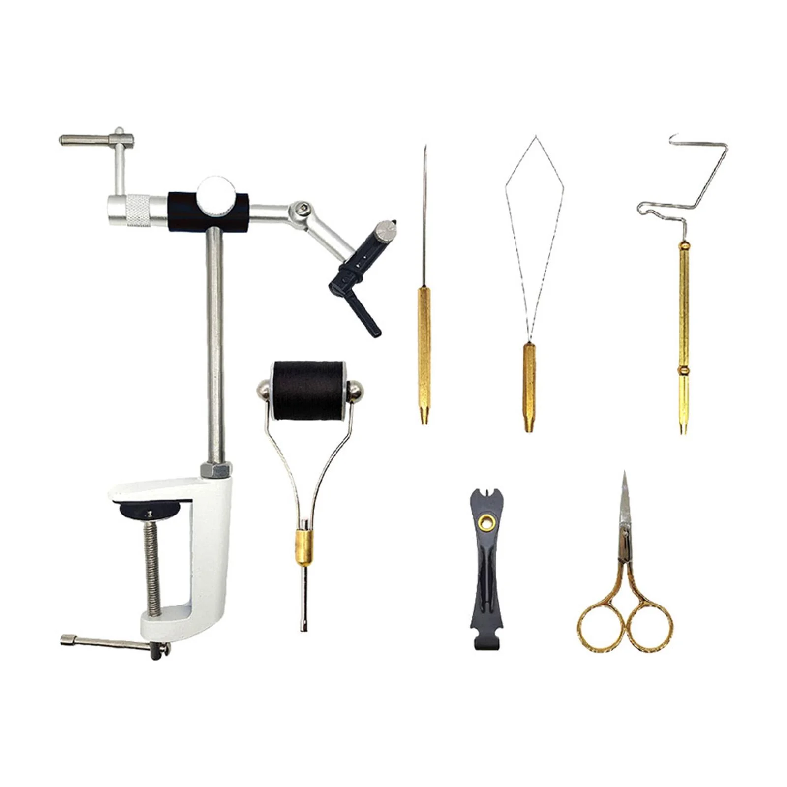 Rotary Fly Vise Lightweight Holder Fly Tying Thread Tool Fly Tying Set Jigs Travel Outdoor Flying Tie Vise Bobbin Heavy Duty Fly Tying Tool