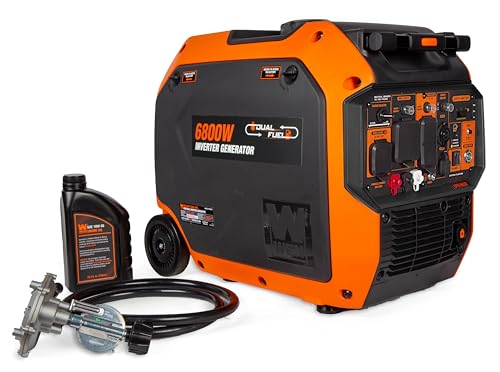 WEN Quiet 6800-Watt Dual Fuel RV-Ready Electric Start Portable Inverter Generator with Fuel Shut Off and CO Watchdog for Electric Vehicle Backup